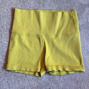 Aerie Tight-Fitted Yellow Shorts